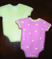 Girl baby onesie cookies